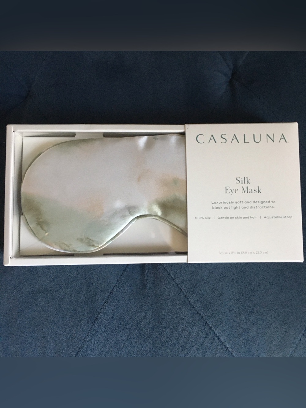 NIB Target Casaluna Silk Pillowcases with eye mask in Green Watercolor - Picture 12 of 13